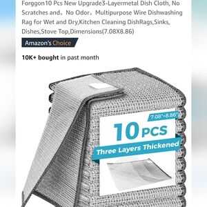 Gray 3-Layer Dish Cloth Set